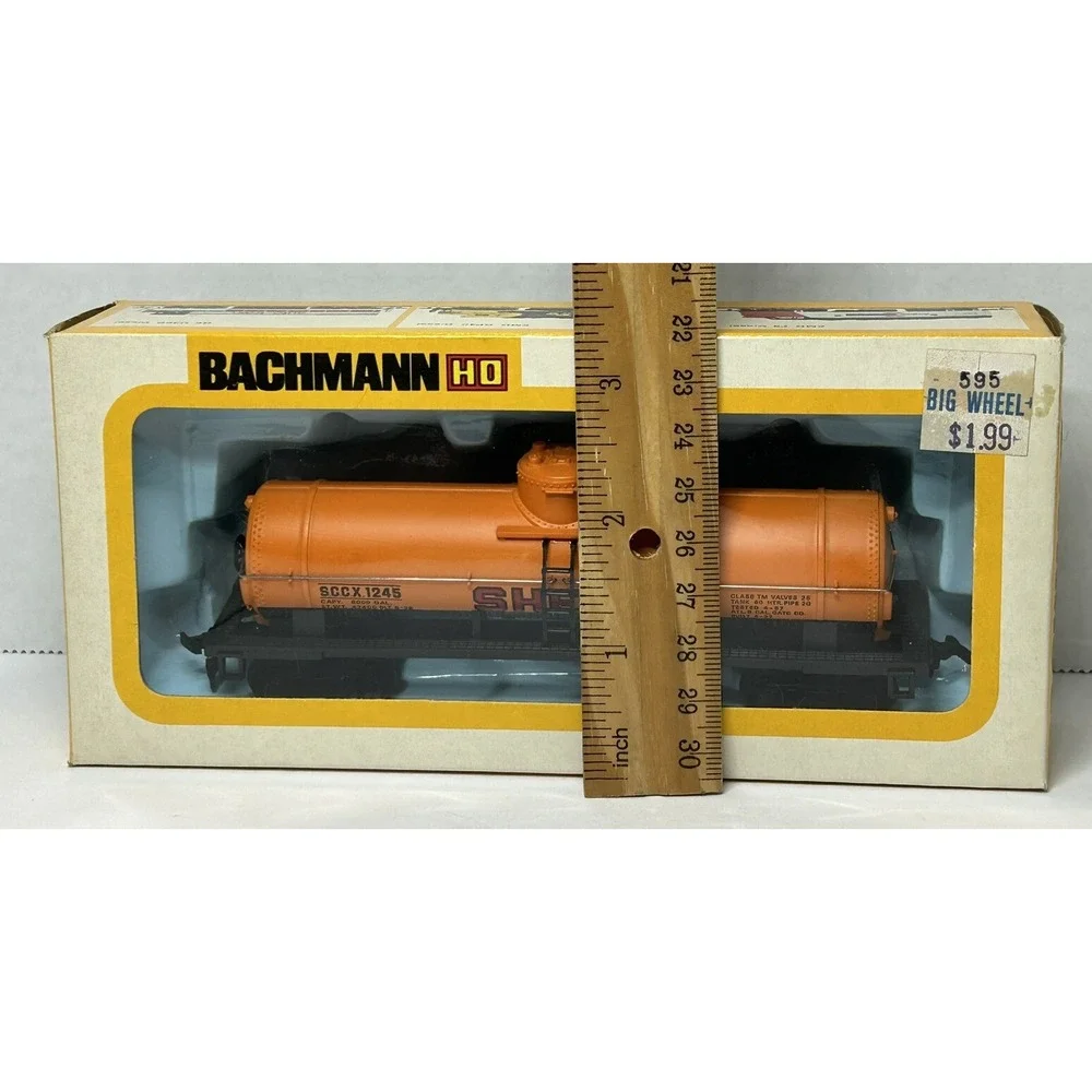Bachman HO Scale Shell Oil 3 Dome Tank‎ Car SCCX 1245 EUC Model RR